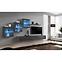 Wohnwand Switch XX Glass + LED graphit