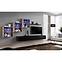 Wohnwand Switch XX Glass + LED Eiche Wotan/schwarz