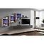 Wohnwand Switch XX Glass + LED Eiche Wotan/graphit
