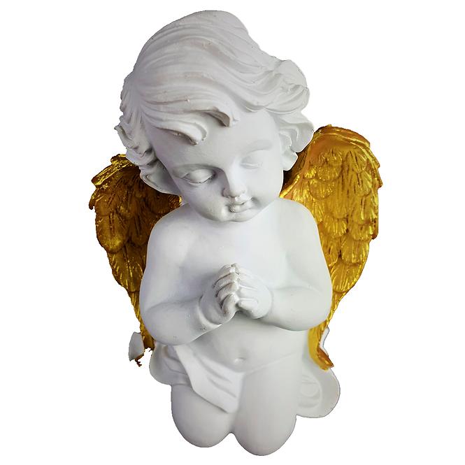 Betender Engel mit goldenen Flügeln 17cm 8/20/ANG