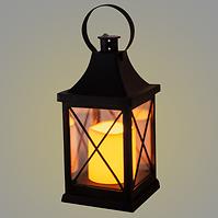 Laterne LED 1L Schwarze Kerze 15/18/YZE