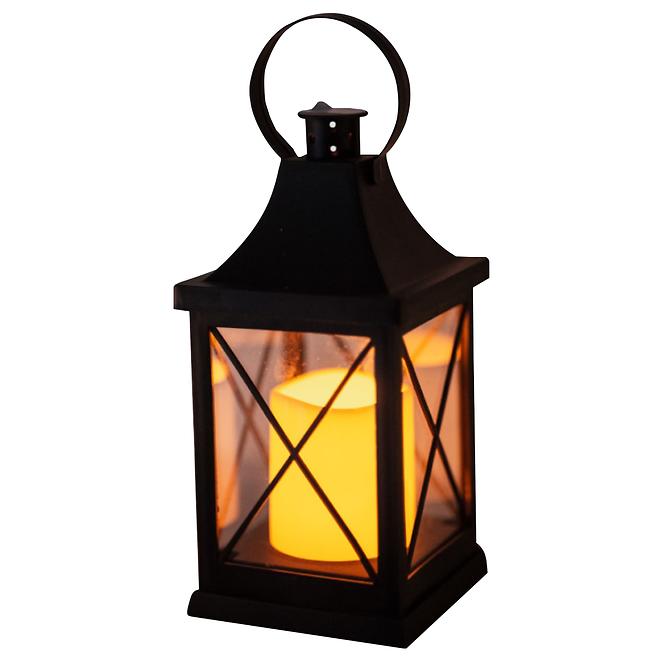 Laterne LED 1L Schwarze Kerze 15/18/YZE