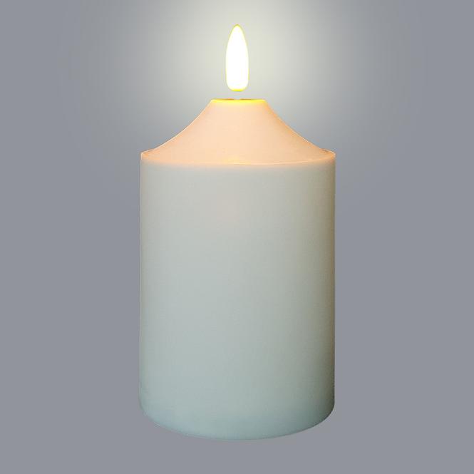 Kerze 11,5 cm mit Timer - Weiß 19/21/YZE-W