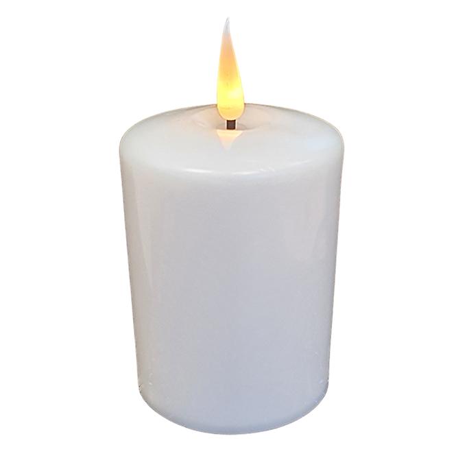 Große Kerze 12cm Batteriebetriebene 6/20/WAX
