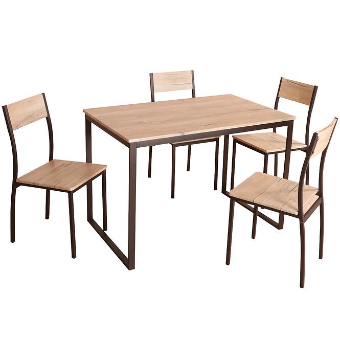 Esszimmer set Voto DO1320 1+4 Eiche/schwarz