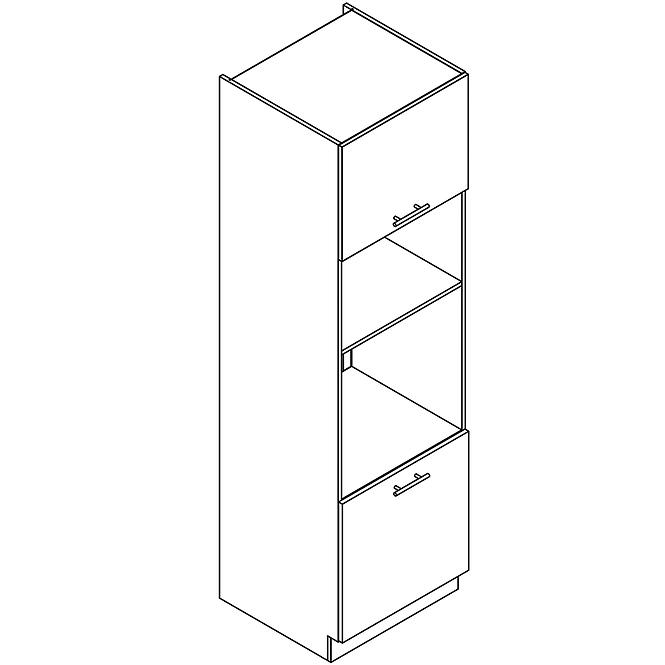 Küchenzeile Bono D60pk Mv 2133 Pl Weiß Alaska/Weiß