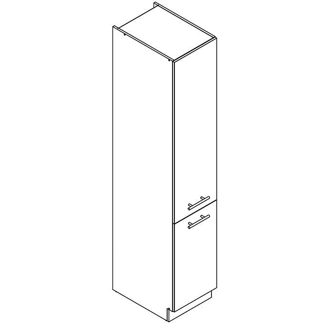 Küchenzeile Bono D40sł 2133 Pl 2fr Weiß Alaska/Weiß