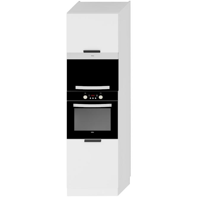 Küchenzeile Denis D60pk Mv 2133 Pl Weiß Satin Mat/Weiß