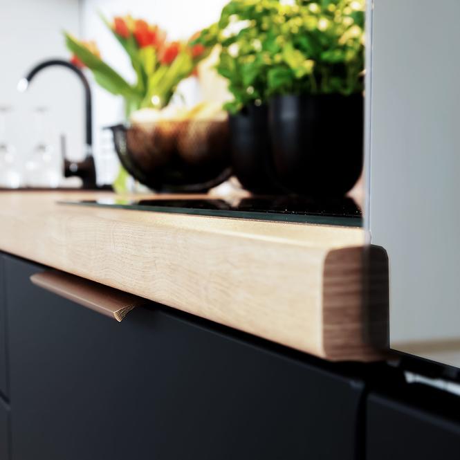 Küchenzeile Denis Dk60 Schwarz Mat Continental/Weiß