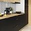 Küchenzeile Denis Dk60 Schwarz Mat Continental/Weiß,3