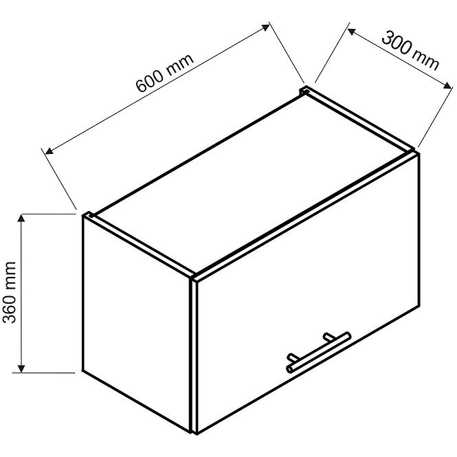 Küchenzeile Denis W60okgr Weiß Satin Mat/Weiß
