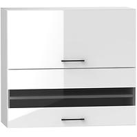 Küchenzeile Oscar W80grf/2 Sd Weiß Lesk/Weiß