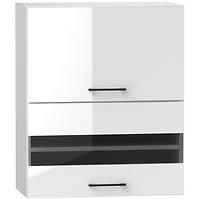 Küchenzeile Oscar W60grf/2 Sd Weiß Lesk/Weiß