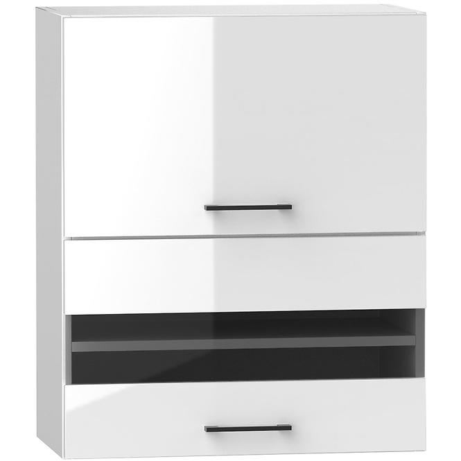 Küchenzeile Oscar W60grf/2 Sd Weiß Lesk/Weiß