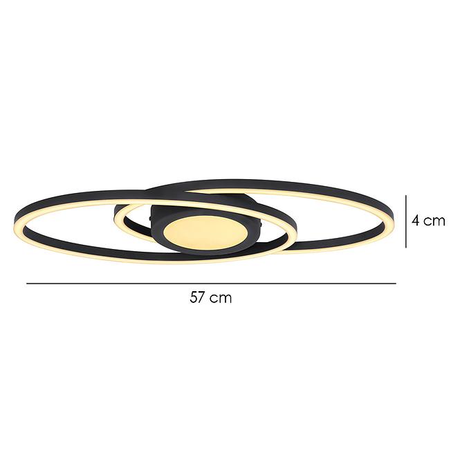 Lampe LED 67239-24B 57X23 3000K schwarz,3