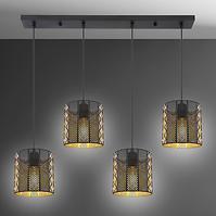 Lampe 15450-4H Schwarz und Gold LS4