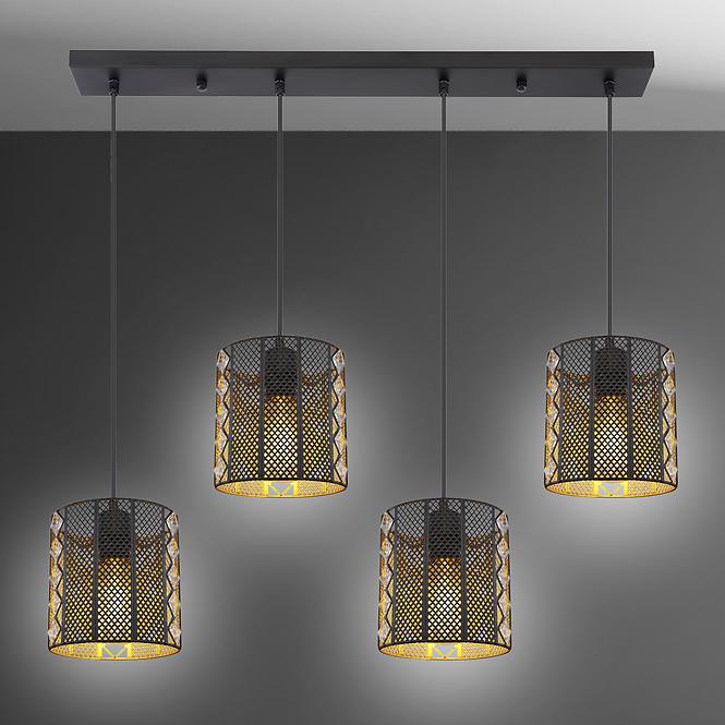 Lampe 15450-4H Schwarz und Gold LS4