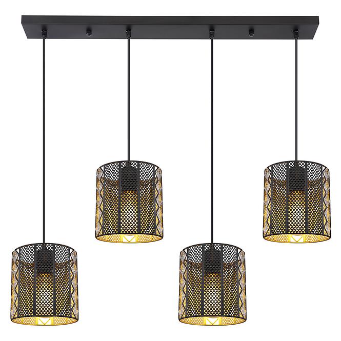 Lampe 15450-4H Schwarz und Gold LS4