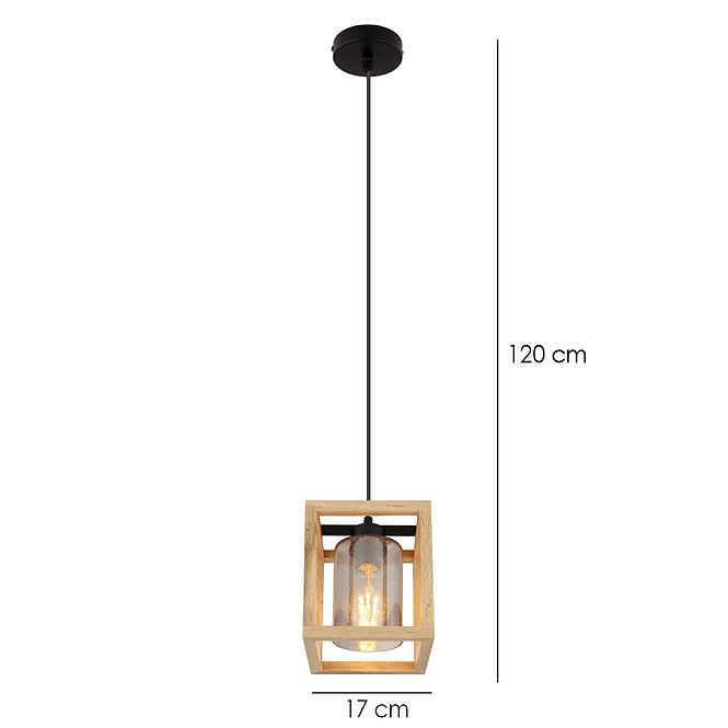 Lampe 15497H Schwarz und Braun LW1