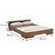 Bett aus Buchenholz Skandica Spectrum Niedrig 200x200 Nuss,3