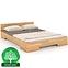 Bett aus Buchenholz Skandica Spectrum Niedrig 140x200 Natürlich