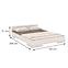 Bett aus Buchenholz Skandica Spectrum Niedrig 160x200 Weiß,3