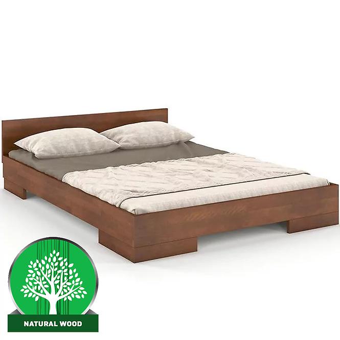 Bett aus Buchenholz Skandica Spectrum Niedrig 160x200 Nuss