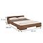 Bett aus Buchenholz Skandica Spectrum Niedrig 160x200 Nuss,3