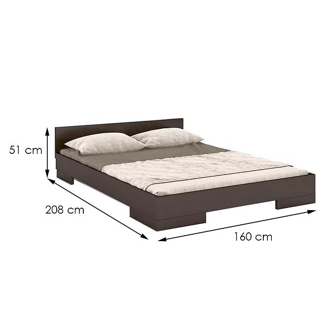 Bett aus Buchenholz Skandica Spectrum Niedrig 160x200 Palisander