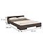 Bett aus Buchenholz Skandica Spectrum Niedrig 160x200 Palisander,3
