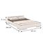Bett aus Buchenholz Skandica Spectrum Niedrig 180x200 Weiß,3