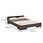 Bett aus Buchenholz Skandica Spectrum Niedrig 180x200 Palisander,3