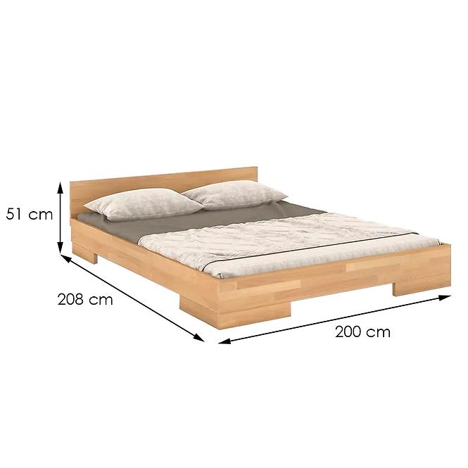 Bett aus Buchenholz Skandica Spectrum Niedrig 200x200 Natürlich