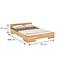 Bett aus Buchenholz Skandica Spectrum Niedrig 90x200 Natürlich,5