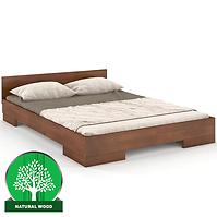 Bett aus Buchenholz Skandica Spectrum Niedrig 90x200 Nuss