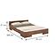 Bett aus Buchenholz Skandica Spectrum Niedrig 90x200 Nuss,3