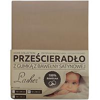 Bettlaken aus Baumwollsatin, beige ALFS-6013 160x200