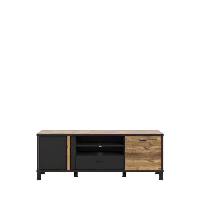 Tv Tisch HARUKI Alpenfichte/ Schwarz,2