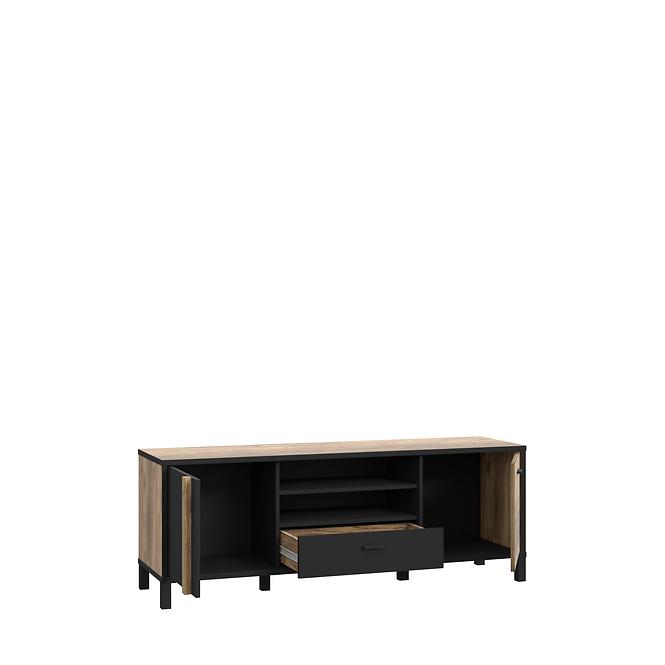 Tv Tisch HARUKI Alpenfichte/ Schwarz,3
