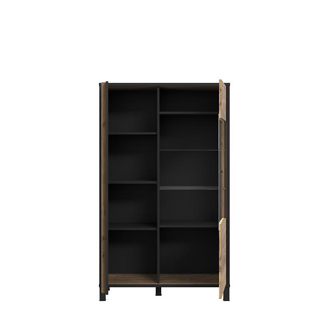 Vitrine Haruki 95 Alpenfichte/ Schwarz