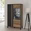 Vitrine Haruki 95 Alpenfichte/ Schwarz,7