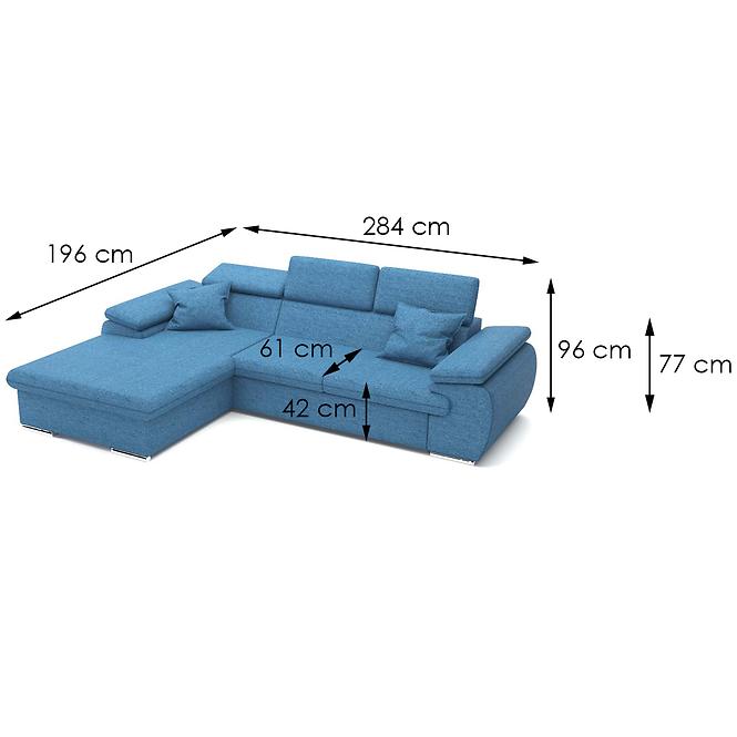 Ecksofa Polo L Porto 62 + Kissen Porto 62,6