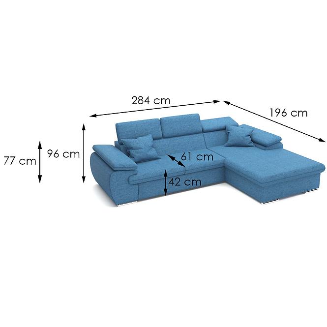 Ecksofa Polo P Porto 62 + Kissen Porto 62,6