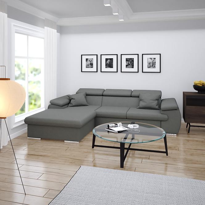 Ecksofa Polo L Kronos 15 + Kissen Kronos 15,7