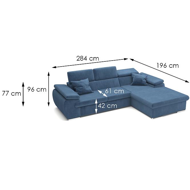 Ecksofa Polo P Kronos 05 + Kissen Kronos 05