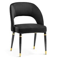 Stuhl Diva Schwarz/ Füß Schwarz/ Golden Dekor