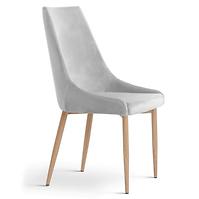 Stuhl Luis Velvet Silber/ Füß Eiche