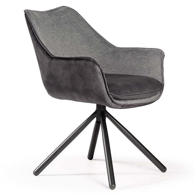 Stuhl Montreal Grau / Füß Schwarz