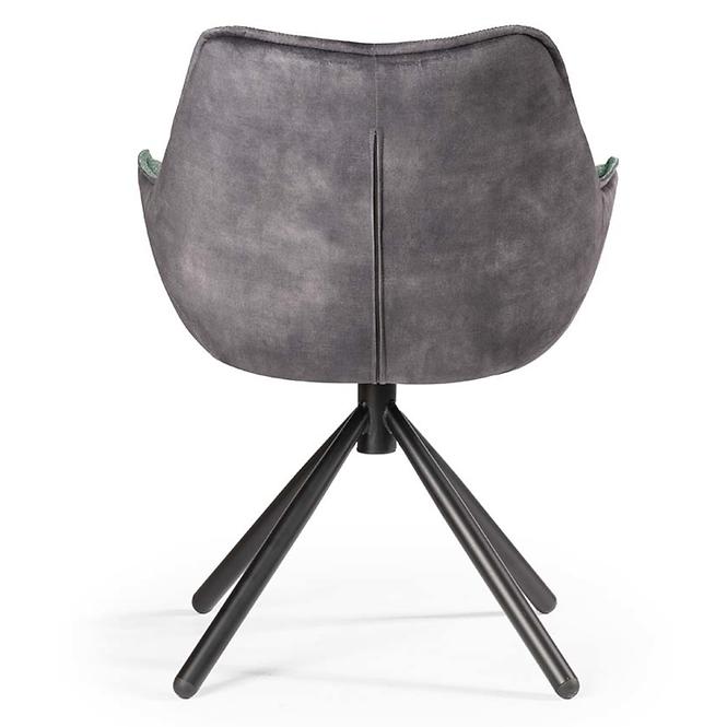 Stuhl Montreal Grün+Grau / Füß Schwarz