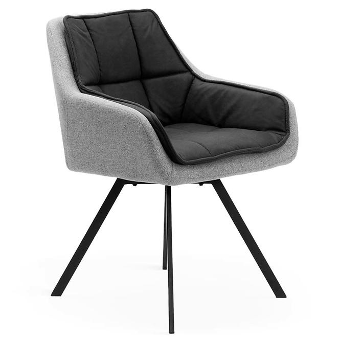 Stuhl Obrotowe Pirlo Ii Grafit+Grau/Füß Schwarz